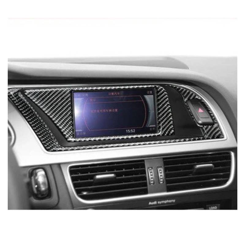 PanelMittelkonsole Für A4 Für A5 Für B8 Für Q5 Real Carbon Fiber Auto Navigation Klimaanlage CD Bedienfeld LHD RHD Aufkleber Innen Zubehör Innenraum Abdeckung Trim(Carbon Fiber Color) von IMMLSX