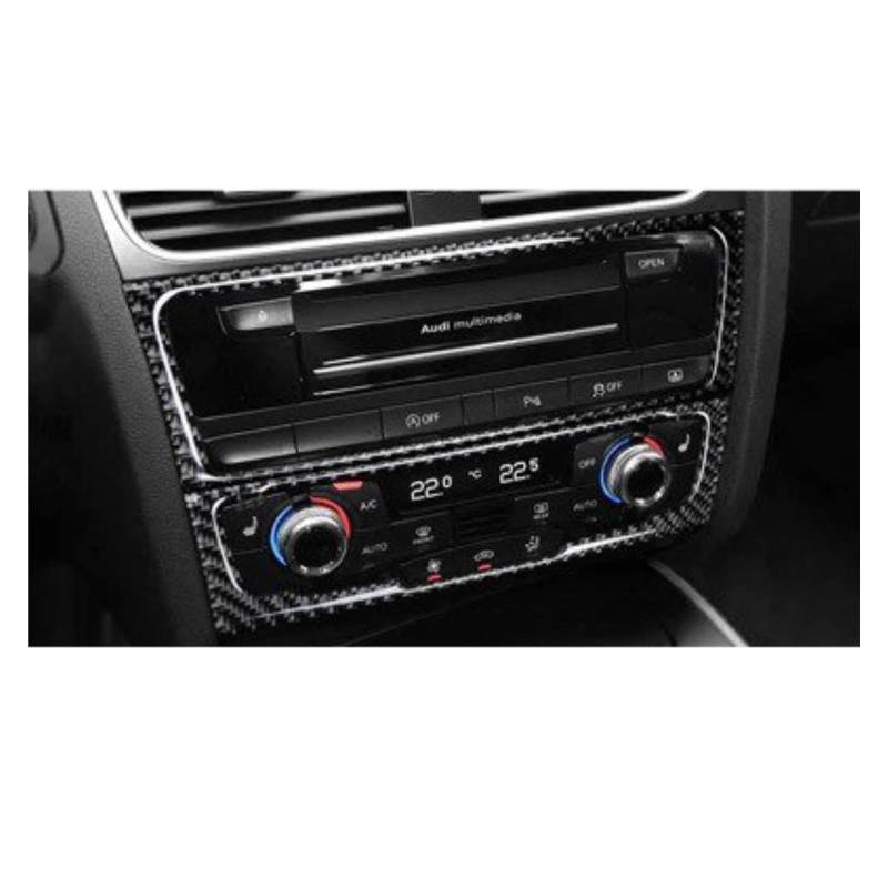 PanelMittelkonsole Für A4 Für A5 Für B8 Für Q5 Real Carbon Fiber Auto Navigation Klimaanlage CD Bedienfeld LHD RHD Aufkleber Innen Zubehör Innenraum Abdeckung Trim(E) von IMMLSX