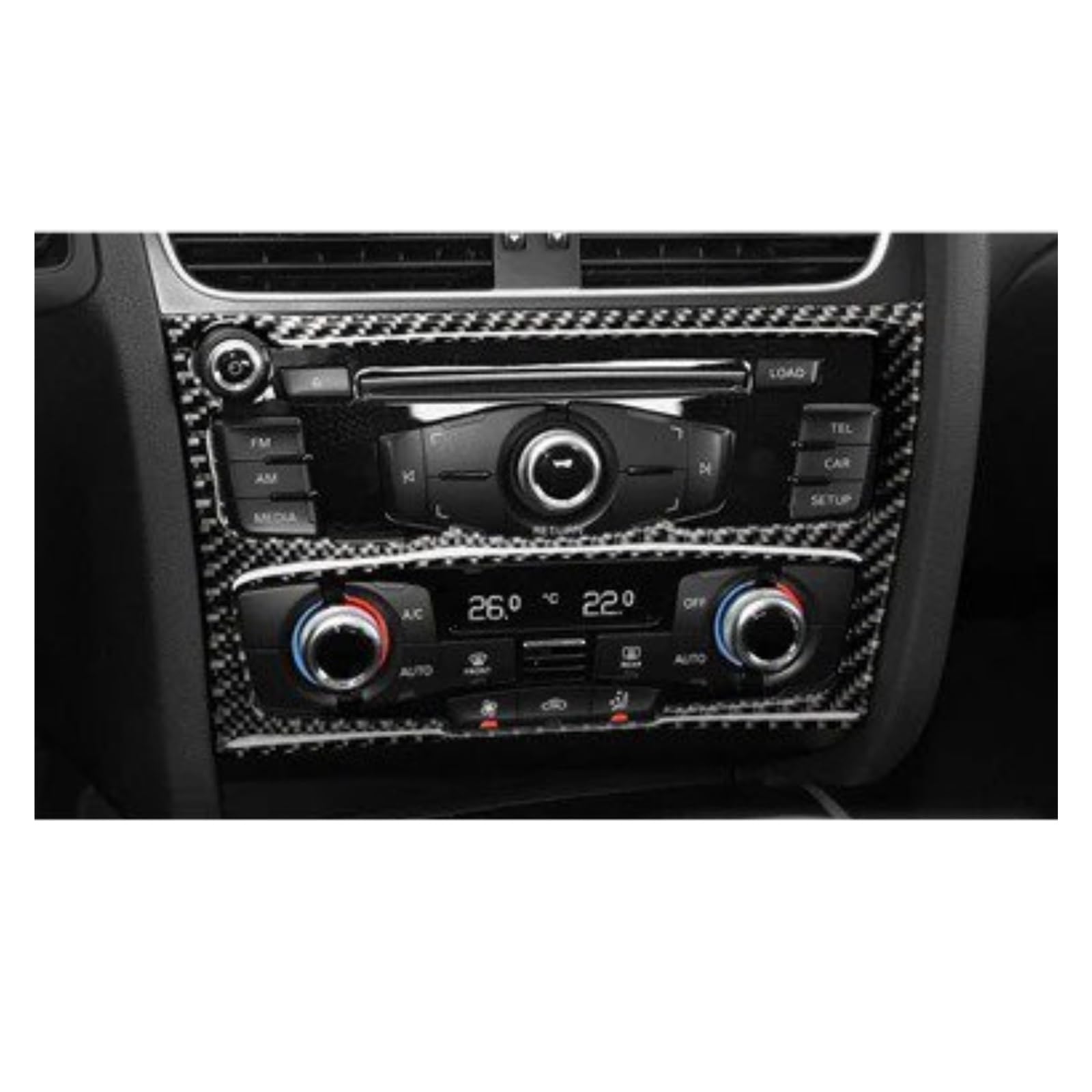 PanelMittelkonsole Für A4 Für A5 Für B8 Für Q5 Real Carbon Fiber Auto Navigation Klimaanlage CD Bedienfeld LHD RHD Aufkleber Innen Zubehör Innenraum Abdeckung Trim(F) von IMMLSX