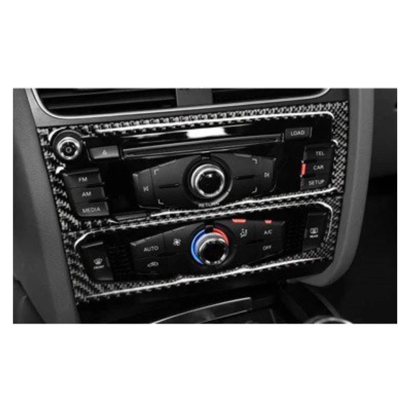 PanelMittelkonsole Für A4 Für A5 Für B8 Für Q5 Real Carbon Fiber Auto Navigation Klimaanlage CD Bedienfeld LHD RHD Aufkleber Innen Zubehör Innenraum Abdeckung Trim(G) von IMMLSX