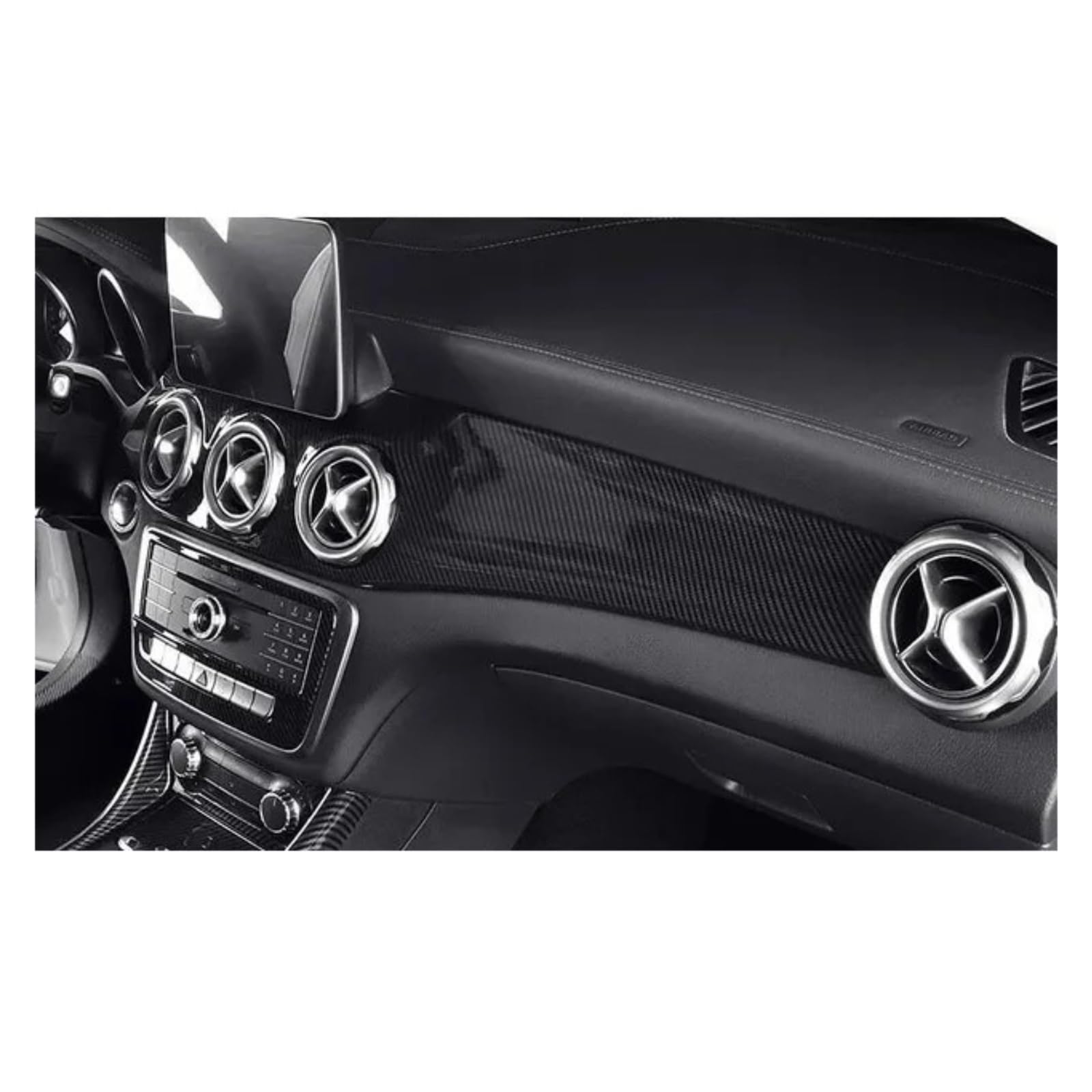 PanelMittelkonsole Für Benz Für CLA 250 W117 Für GLA220 Für AMG Für CLA 45Air Outlet Abdeckung Instrument Trim Streifen Zentrale Bedienfeld Instrument Panel Trim Innenraum Abdeckung Trim(Carbon Fiber von IMMLSX