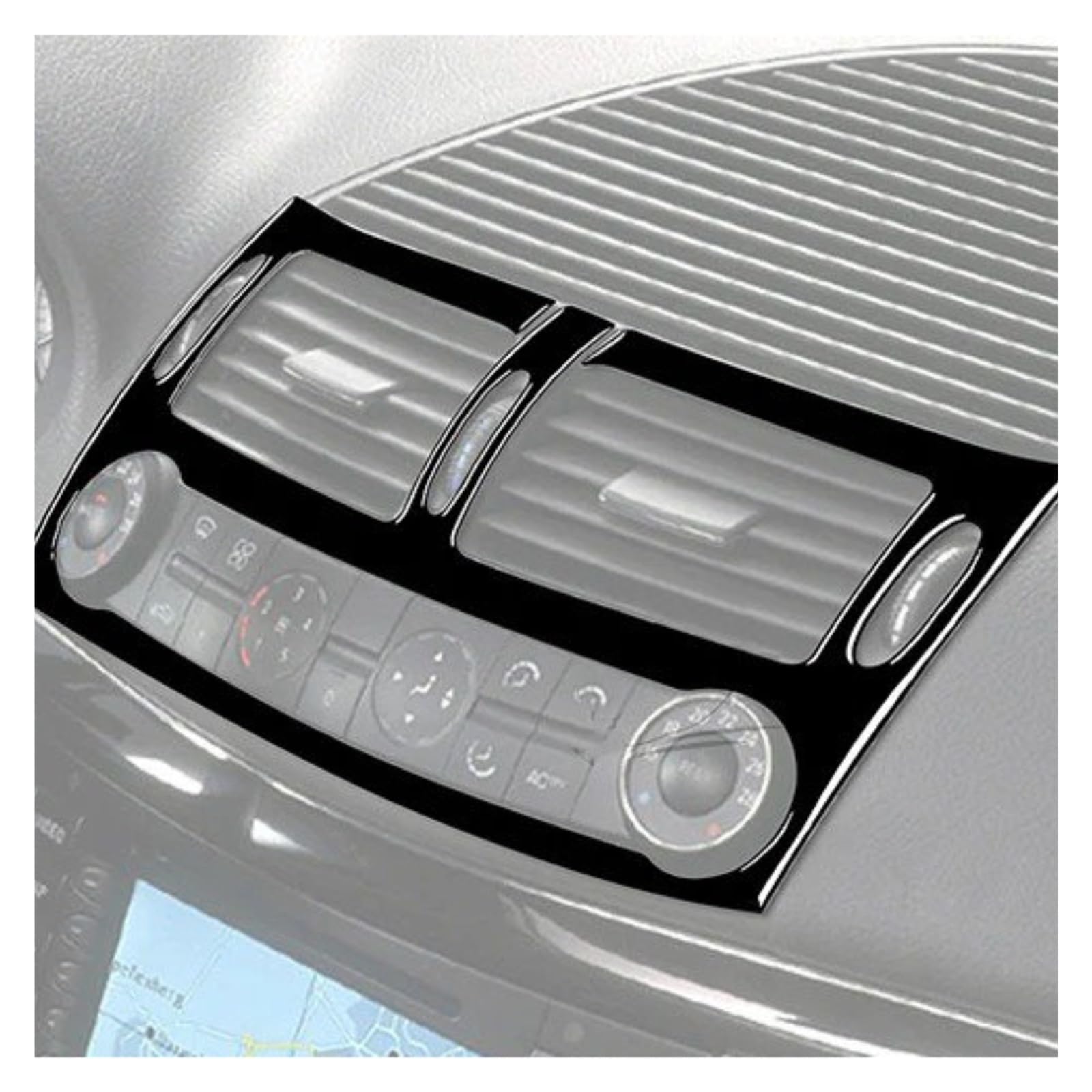 PanelMittelkonsole Für Benz Für E-Klasse W211 2003-2009 Klavier Schwarz Zentrale Steuerung Klimaanlage Outlet Scheinwerfer Schalter Panel Trim Aufkleber Innenraum Abdeckung Trim(Air Outlet A) von IMMLSX