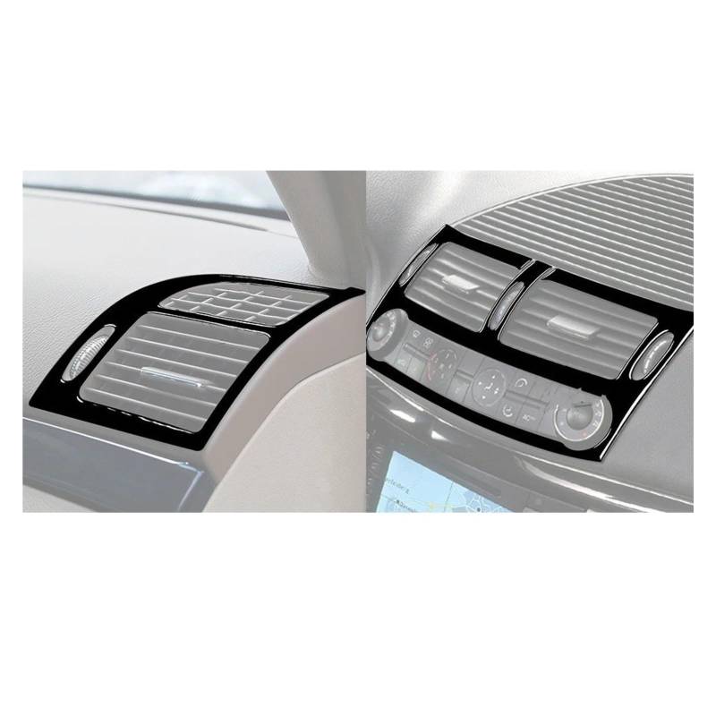 PanelMittelkonsole Für Benz Für E-Klasse W211 2003-2009 Klavier Schwarz Zentrale Steuerung Klimaanlage Outlet Scheinwerfer Schalter Panel Trim Aufkleber Innenraum Abdeckung Trim(Air Outlet Set A) von IMMLSX