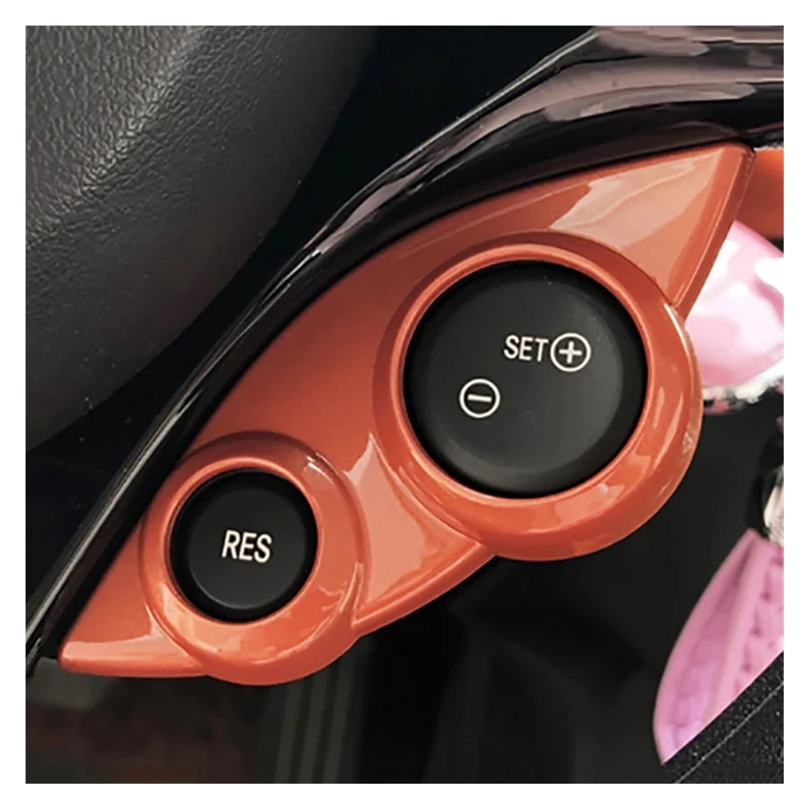 PanelMittelkonsole Für Bezn Für Smart 453 Für Fortow Für Forfour Lenkrad Taste Abdeckung Dekoration Rahmen Zubehör Auto Modifikation Liefert Innenraum Abdeckung Trim(Black) von IMMLSX