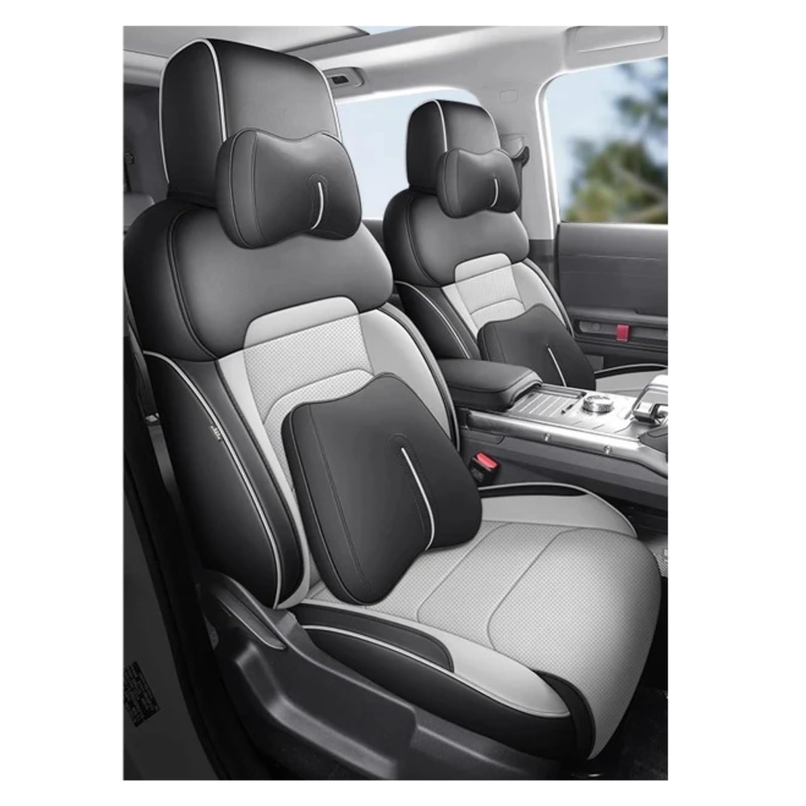 PanelMittelkonsole Für Chery Für Jetour Für Traveler T2 Auto Sitz Abdeckung Auto Atmungsaktive Sitz Abdeckung Kissen Zubehör Für Fahrzeuge Auto Sitze Innenraum Abdeckung Trim(Black and White) von IMMLSX