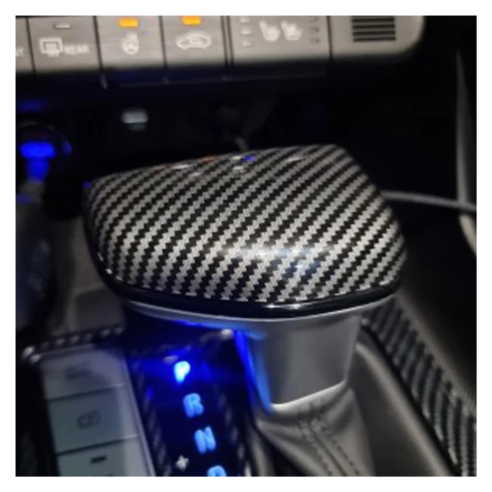 PanelMittelkonsole Für Hyundai Für Elantra CN7 2019-2023 Links Hand Stick Carbon Fiber Schaltknauf Abdeckung Grip Griff Aufkleber Innenraum Abdeckung Trim von IMMLSX