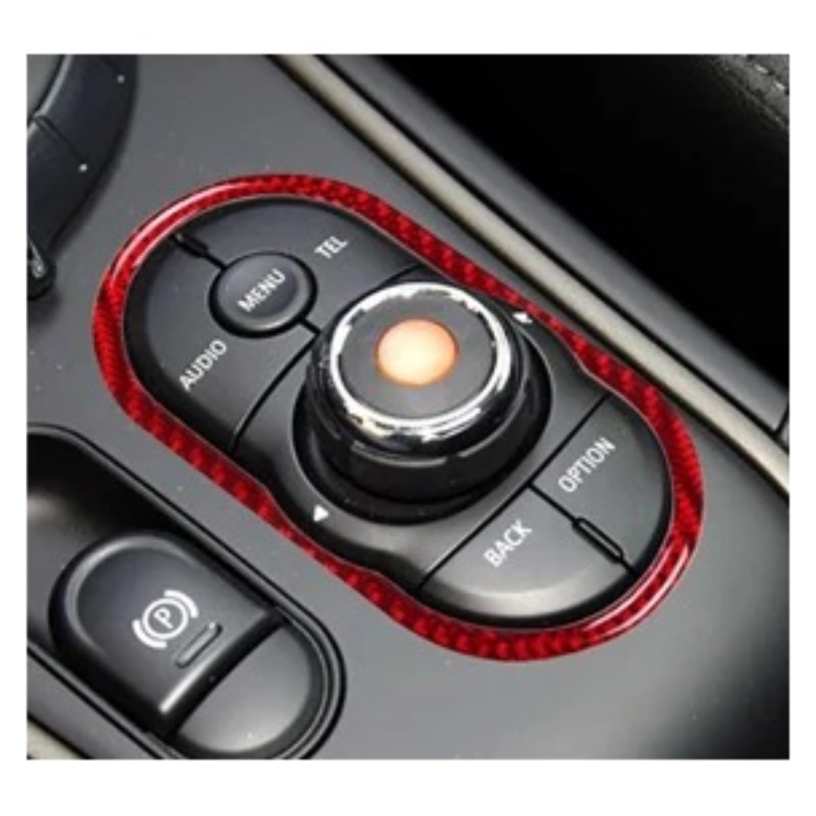 PanelMittelkonsole Für Mini Für ONE Für Cooper S JCW F54 F55 F56 F57 F60 Auto Taste Dashboard Felge Dekorative Aufkleber Auto Innen Modifikation Zubehör Innenraum Abdeckung Trim(Button-Black B) von IMMLSX