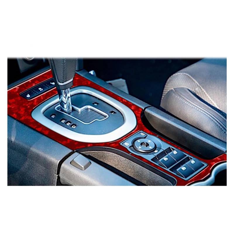 PanelMittelkonsole Für Pontiac Für G8 2008-2009 Carbon Fiber Center Übertragung Wasser Tasse Panel Trim Abdeckung Auto Innen Zubehör Dekorative Aufkleber Innenraum Abdeckung Trim(Forged Red) von IMMLSX