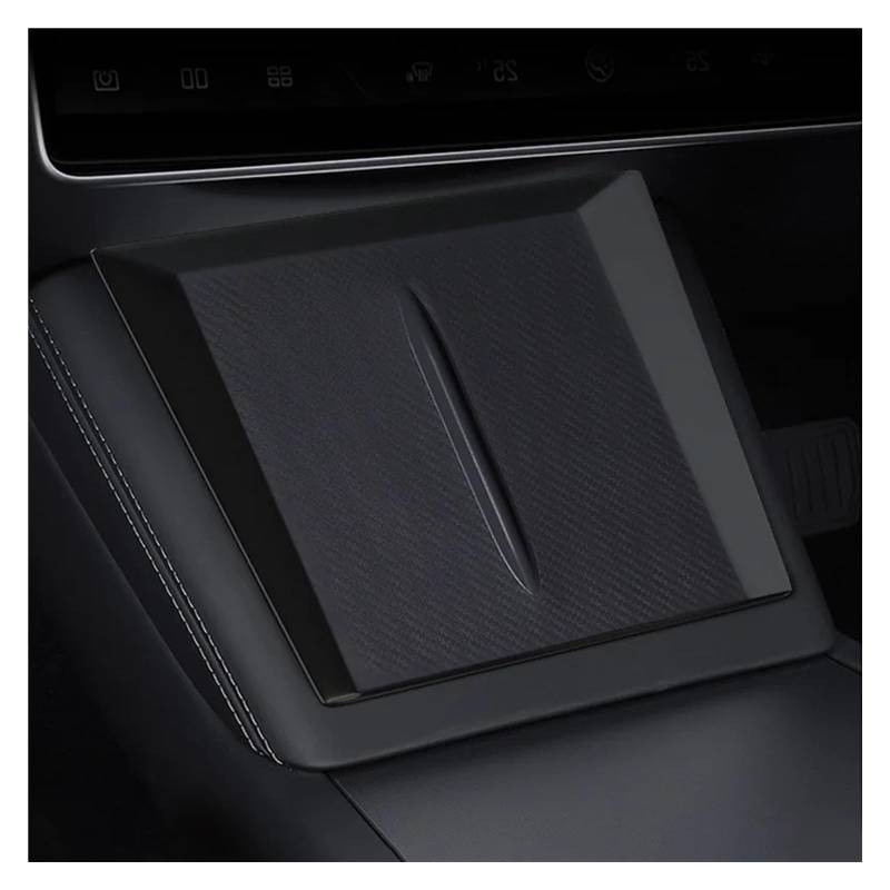 PanelMittelkonsole Für Tesla Für Modell 3 2024 Für Highland Drahtlose Lade Silikon Pad Center Control Lagerung Box Armlehne Box Unten Nicht-Slip Matte Innenraum Abdeckung Trim(Black) von IMMLSX