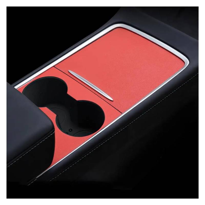 PanelMittelkonsole Für Tesla Für Modell 3 Y 2023 2021 2022 Wildleder Center Console Cover Protector Zentrale Steuerung Wrap Panel Aufkleber Film Auto Zubehör Innenraum Abdeckung Trim(Matte Red) von IMMLSX