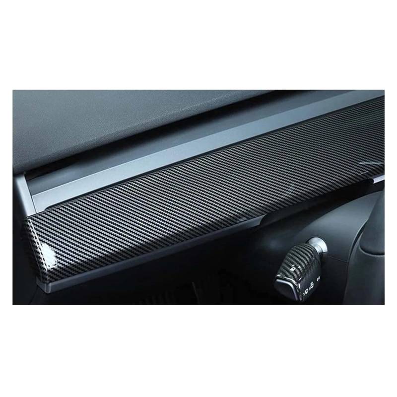 PanelMittelkonsole Für Tesla Für Modell Y Für Modell 3 Glänzend ABS Carbon Faser Muster Center Console Dashboard Abdeckung Türschloss Schalter Trim Anzug Kit Innenraum Abdeckung Trim(Dashboard Cover) von IMMLSX