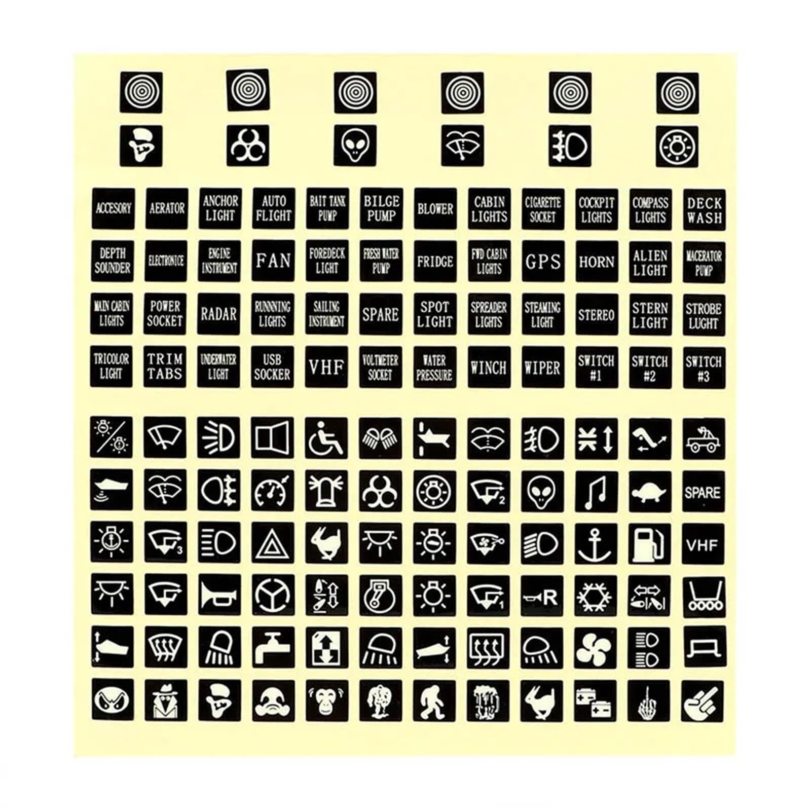 PanelMittelkonsole Für Universal Auto Innen Auto Taste Reparatur Aufkleber Taste AC Zentrale Steuerung Aufkleber CD Broadcast Audio Taste Reparatur Auto Aufkleber Innenraum Abdeckung Trim(1 Set-A) von IMMLSX