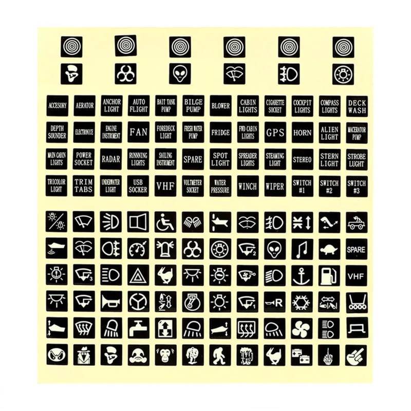 PanelMittelkonsole Für Universal Auto Innen Auto Taste Reparatur Aufkleber Taste AC Zentrale Steuerung Aufkleber CD Broadcast Audio Taste Reparatur Auto Aufkleber Innenraum Abdeckung Trim(1 Set-A) von IMMLSX