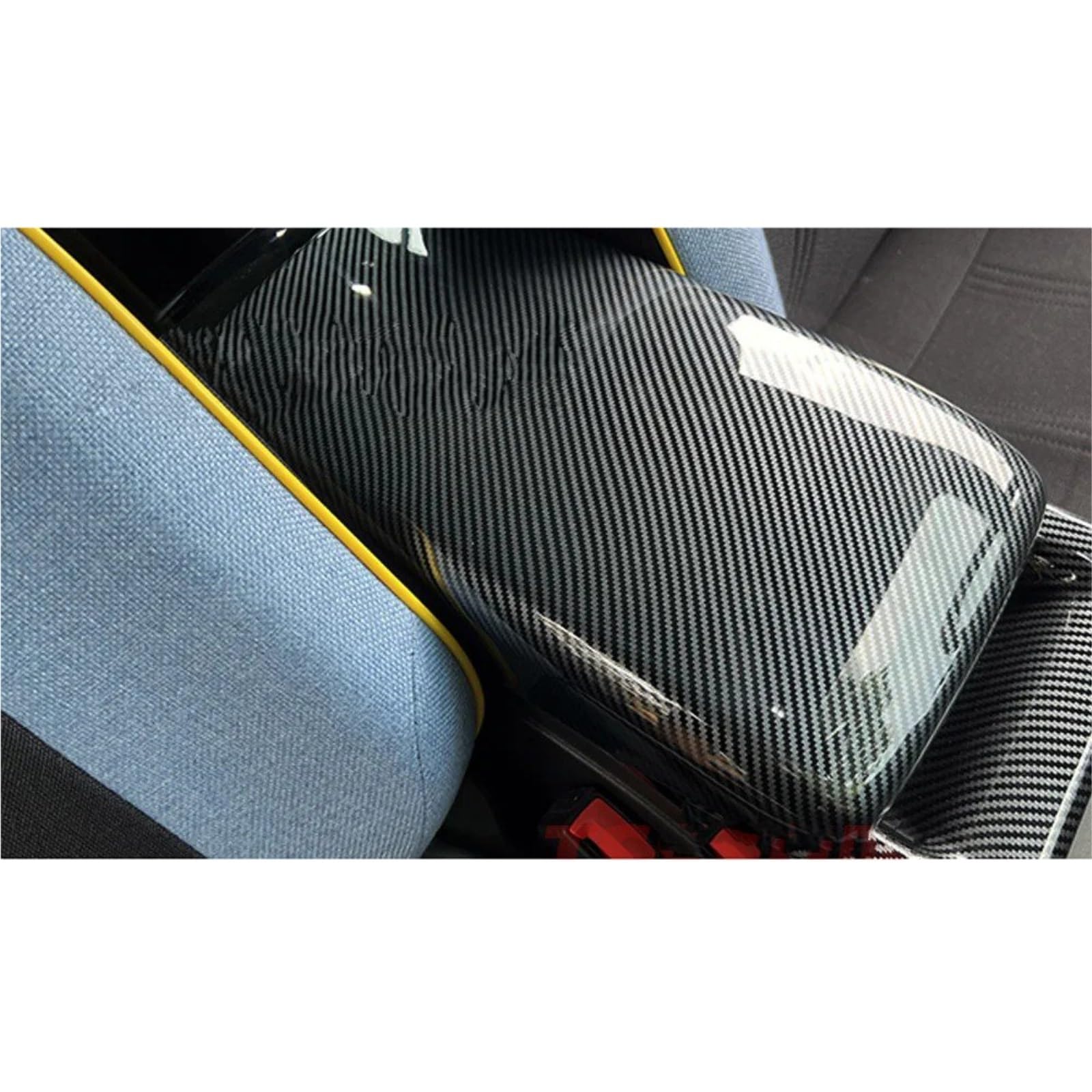 PanelMittelkonsole Für VW Für ID.4 ID4 X Crozz ID.6 X GTX 2021 2022 2023 Carbon Faser Auto Innen Armlehne Box Schutzhülle Auto Center Armlehne Abdeckung Innenraum Abdeckung Trim(4 X) von IMMLSX