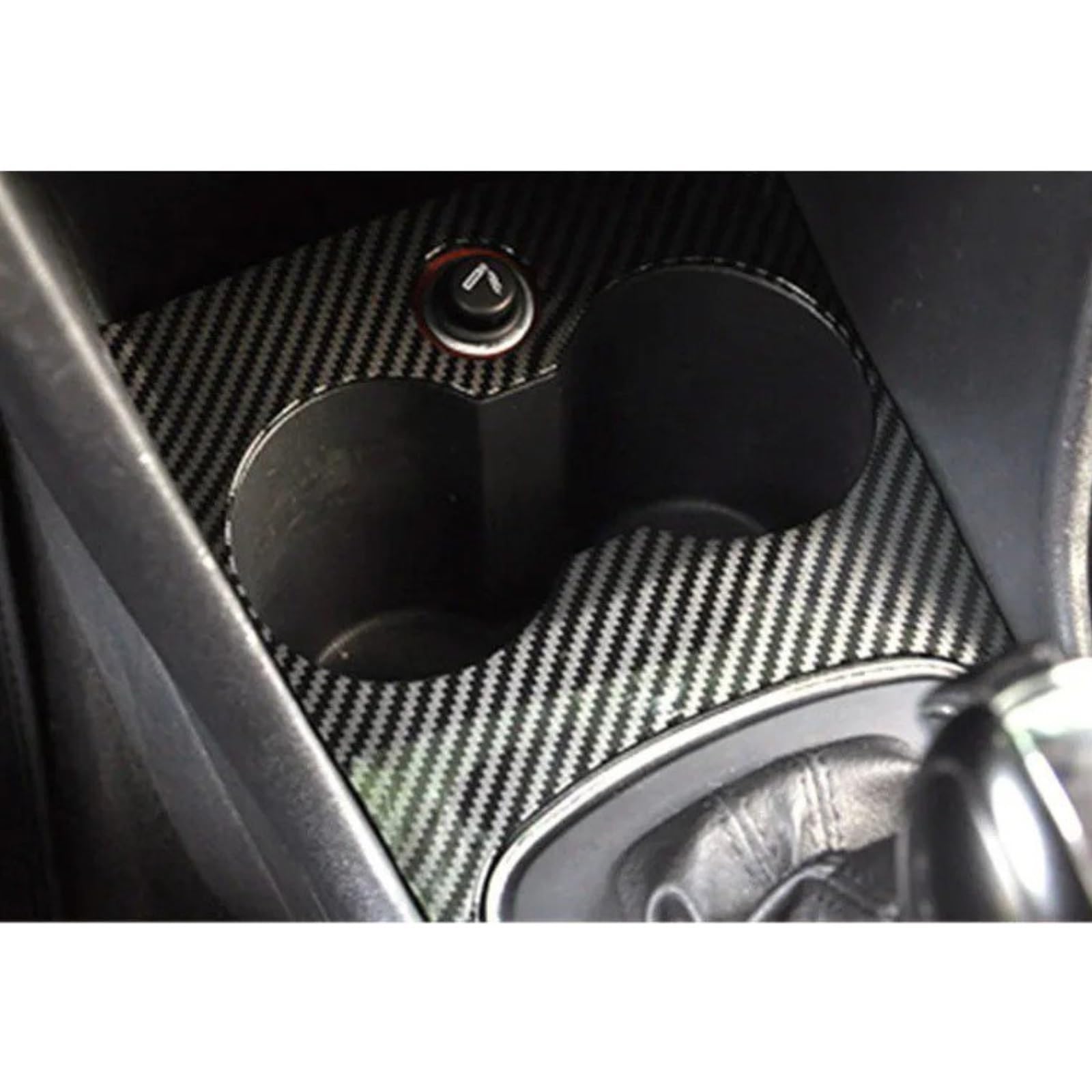 PanelMittelkonsole Für VW Für Polo 6R 6C 2011-2017 1PC ABS Carbon Faser Korn Zentrale Steuerung Glas Tasse Panel Dekoration Abdeckung Innenraum Abdeckung Trim von IMMLSX