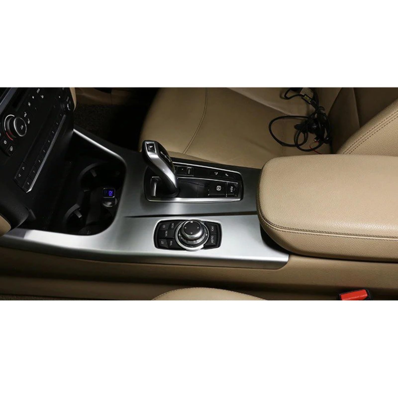 PanelMittelkonsole Für X3 F25 Für X4 F26 LHD Und RHD Zubehör ABS Carbon Faser Stil Auto Center Control Getriebe Shift Panel Abdeckung Aufkleber Trim Innenraum Abdeckung Trim(LHD Silver) von IMMLSX