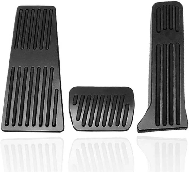 Pedale Abdeckung Für Mazda Für CX-5 2013-2023 Anti-Slip Kein Bohren Aluminium Rest Brems Gas Gaspedal Abdeckungen Fuß Pedal Pads Kit 3PCS Pedalabdeckung Pedalkappen(Black) von IMMLSX