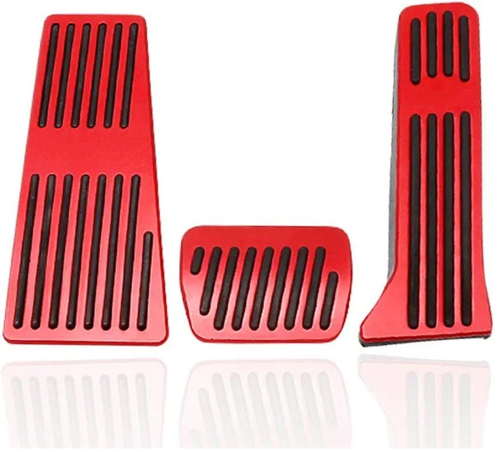 Pedale Abdeckung Für Mazda Für CX-5 2013-2023 Anti-Slip Kein Bohren Aluminium Rest Brems Gas Gaspedal Abdeckungen Fuß Pedal Pads Kit 3PCS Pedalabdeckung Pedalkappen(Red) von IMMLSX