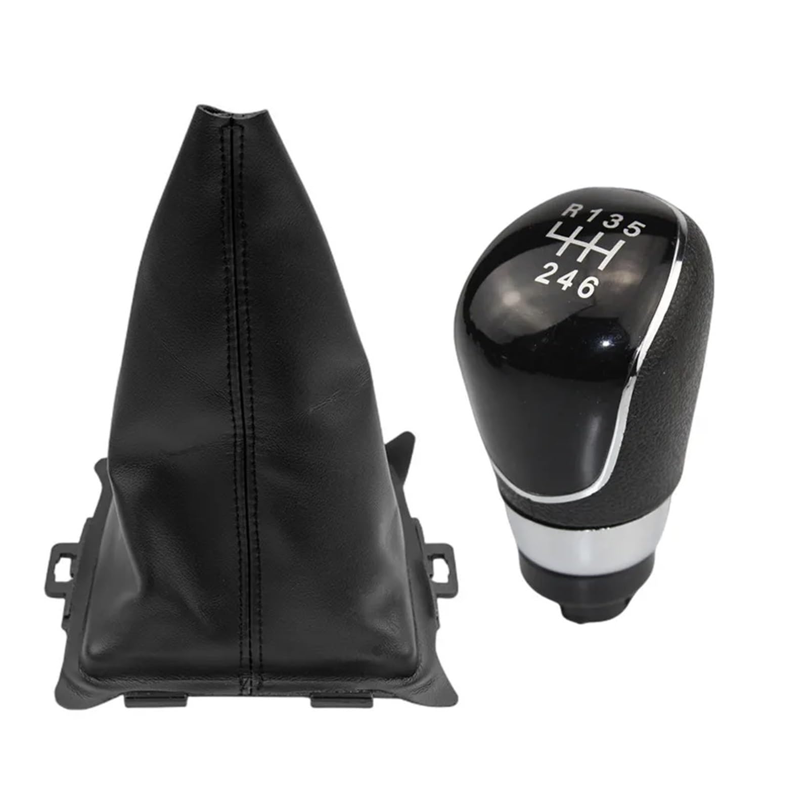 Schaltknauf Knauf Für Ford Für Fiesta 2008 2009 2010 2011 2012 Auto Styling Schaltknauf Gamasche Boot Staubdichte Abdeckung Fall Kragen 5/6 Geschwindigkeit Auto Schaltknäufe(6 Speed Black) von IMMLSX