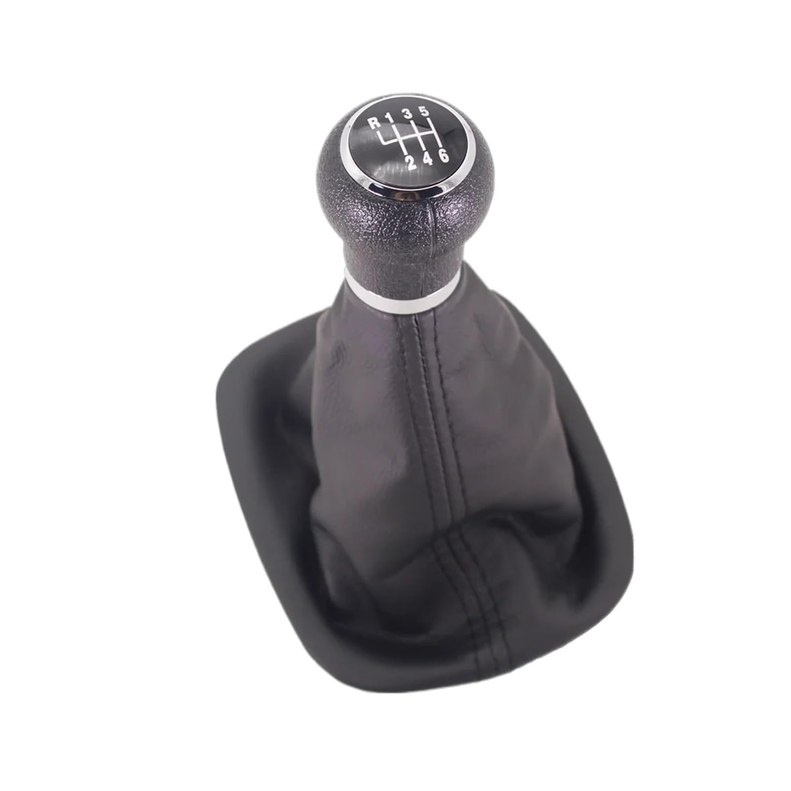 Schaltknauf Knauf Für VW Für Passat B5 B5.5 1997-2005 Auto-Styling 5/6 Gang Schalthebel Schaltknauf Ledermanschette Schaltknauf Kappe(6 Speed Black) von IMMLSX