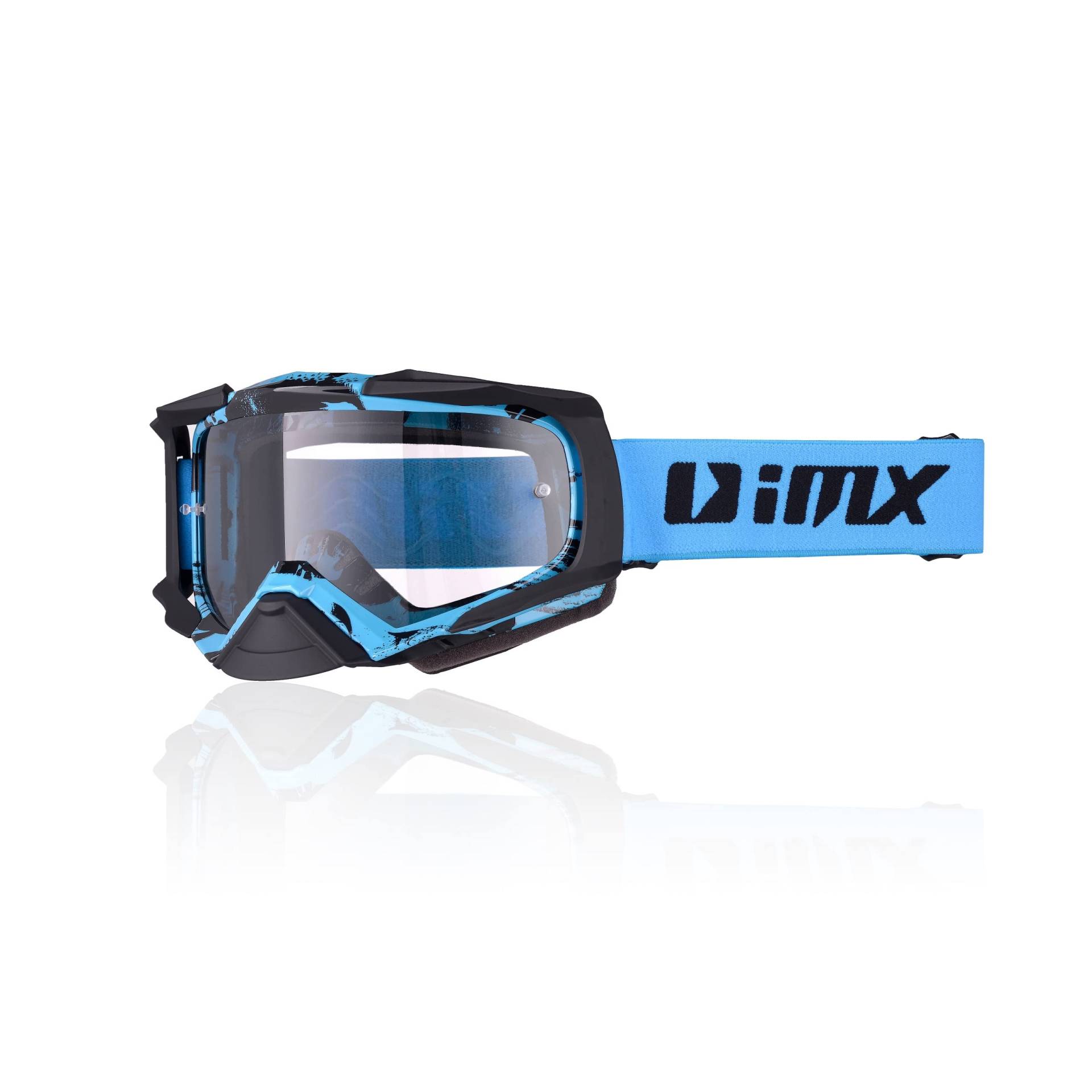 IMX RACING DUST Motorrad Schutzbrille | Dunkler Rauch und Klares Visier inklusive | Anti-Beschlag und Anti-Kratz Linse | Nasenschutz | Band mit Silikondruck | Drei Lagen Schaum von IMX RACING