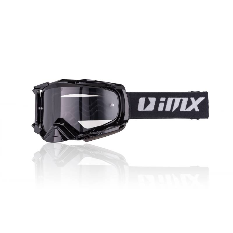 IMX RACING DUST Motorrad Schutzbrille | Dunkler Rauch und Klares Visier inklusive | Anti-Beschlag und Anti-Kratz Linse | Nasenschutz | Band mit Silikondruck | Drei Lagen Schaum von IMX RACING