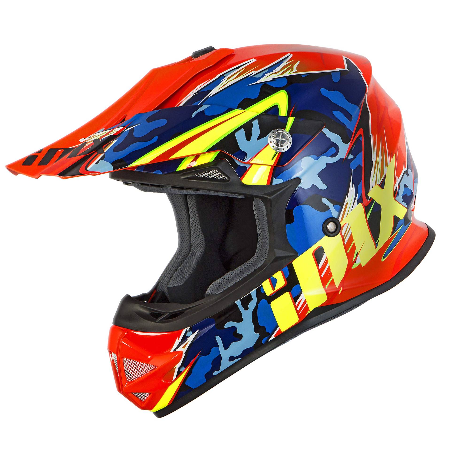 IMX RACING FMX-1 Motorradhelm für Motocross Enduro | Polycarbonatschale | Abnehmbare Wangenpolster und Helmfutter | Mikrometrischer Verschluss | Belüftung von IMX RACING