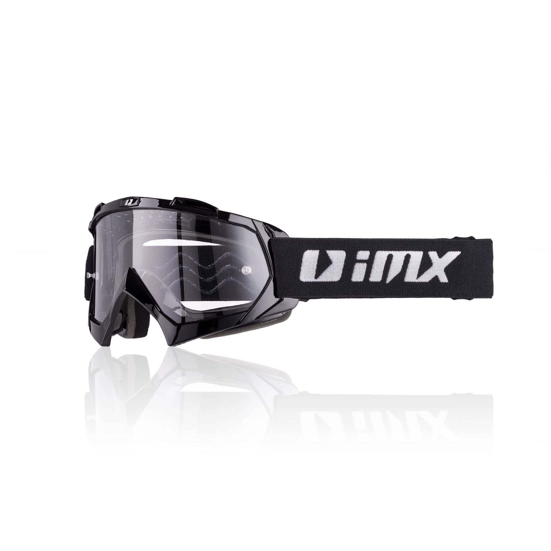 IMX RACING MUD Motorrad Schutzbrille | Klare Linse | Anti-Beschlag und Anti-Kratz Linse | Band mit Silikondruck | Drei Lagen Schaum | Ein Linse enthalten von IMX RACING