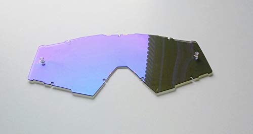 IMX RACING SAND Motorrad Schutzbrille Ersatz Linse | Blue Iridium | Anti-Beschlag | Anti-Kratz | Stifte für Abreißfolie von IMX RACING