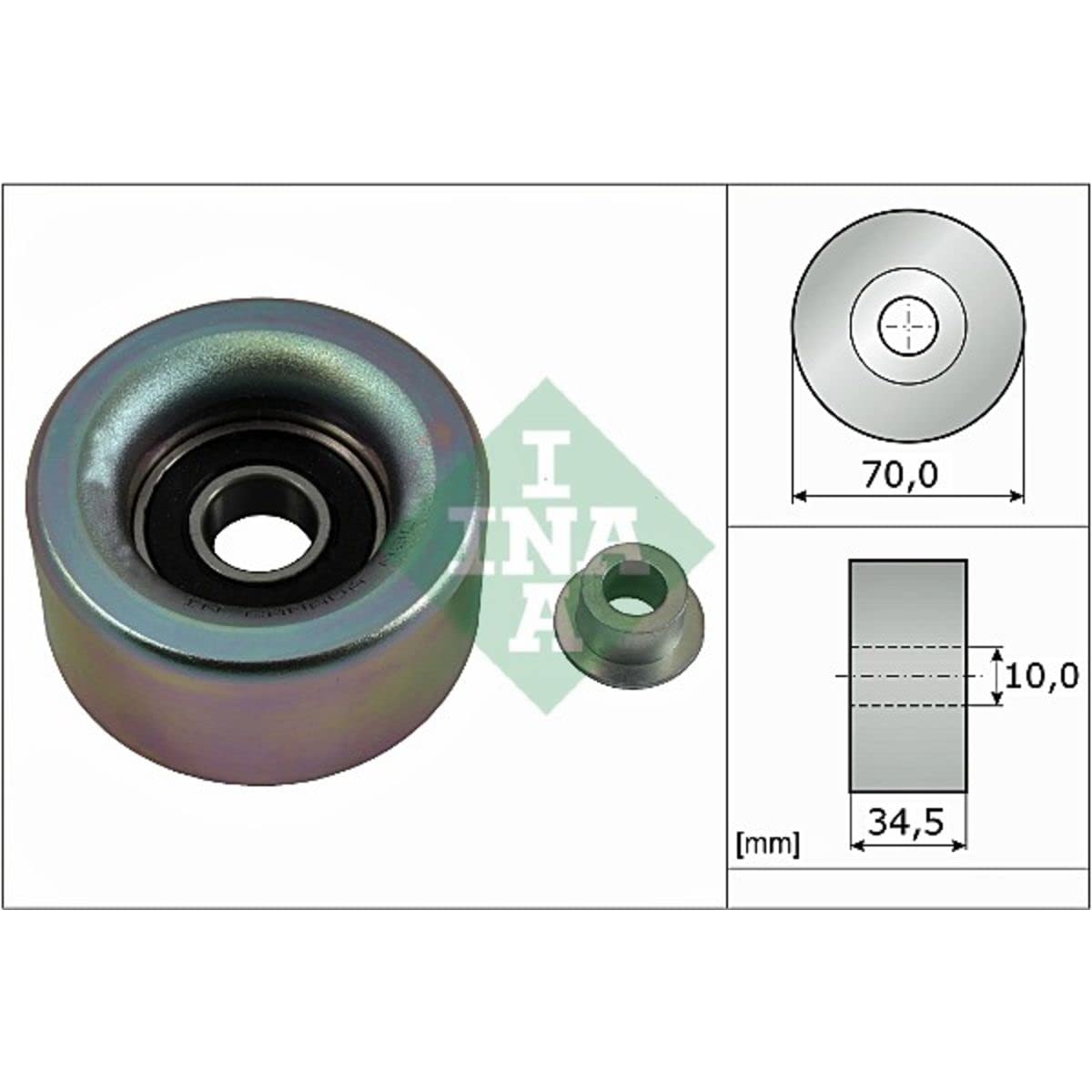 INA 532 0590 10 Umlenk-/Führungsrolle, Keilrippenriemen von INA