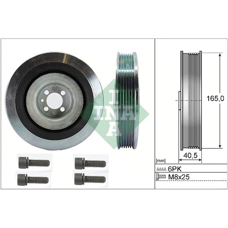 INA Riemenscheibensatz f?r Kurbelwelle Alfa Romeo Cadillac Fiat Lancia Opel Saab von INA