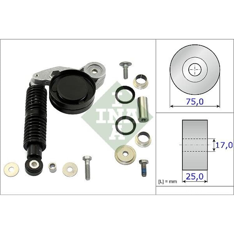 INA Spannarm f?r Keilrippenriemen Audi A4 A6 A8 Allroad Skoda Superb VW Passat von INA