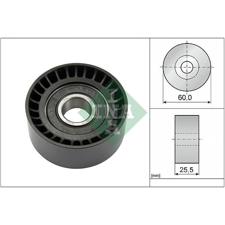 Ina Umlenkrolle f?r Keilrippenriemen Dacia Mitsubishi Nissan Opel Renault von INA