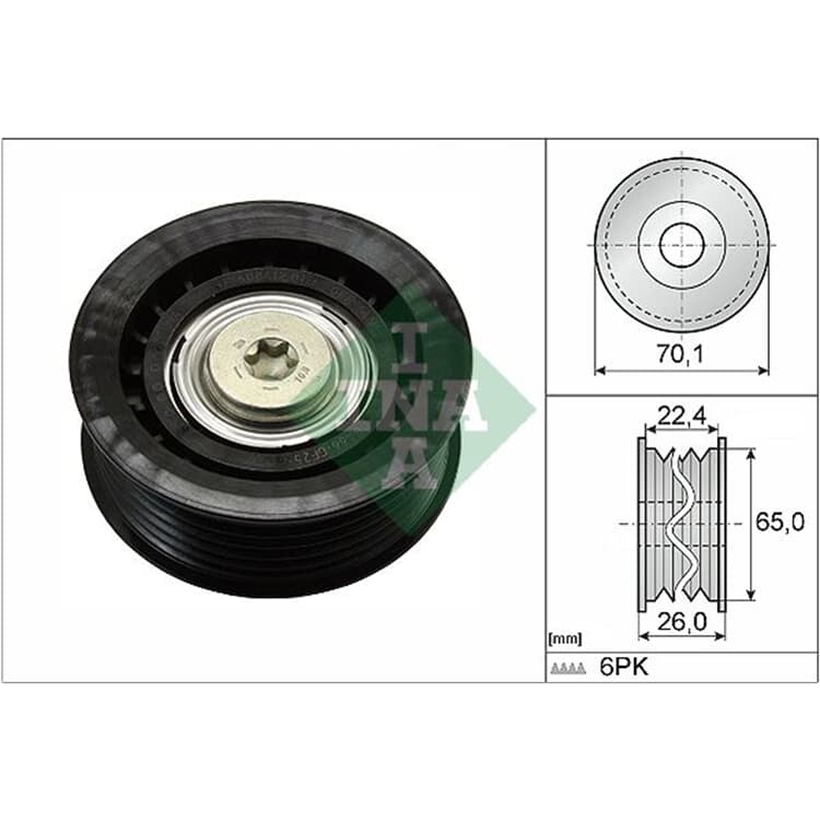 Ina Umlenkrolle f?r Keilrippenriemen Ford Mondeo Transit Jaguar X-Type von INA