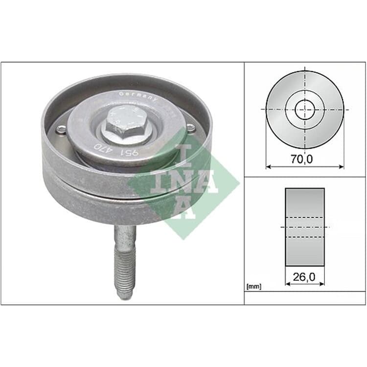 Ina Umlenkrolle f?r Keilrippenriemen Seat Skoda VW von INA