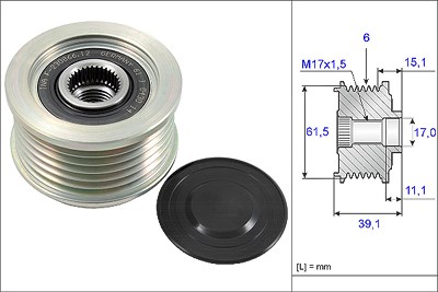 Schaeffler Ina Generatorfreilauf [Hersteller-Nr. 535014410] für Lancia, Fiat von Schaeffler INA