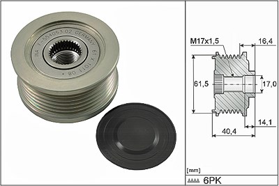 Schaeffler Ina Generatorfreilauf [Hersteller-Nr. 535011510] für Lancia, Opel, Saab, Fiat, Alfa Romeo, Cadillac, Suzuki von Schaeffler INA