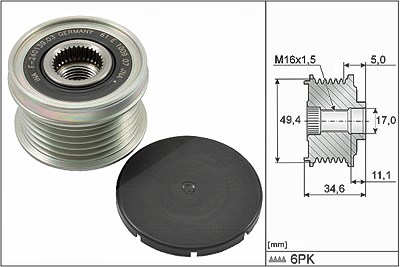 Schaeffler Ina Generatorfreilauf [Hersteller-Nr. 535015510] für BMW, Audi, Seat, Skoda, VW von Schaeffler INA