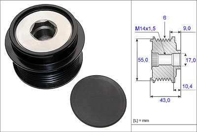 Schaeffler Ina Generatorfreilauf [Hersteller-Nr. 535020810] für Chrysler, Dodge, Toyota von Schaeffler INA