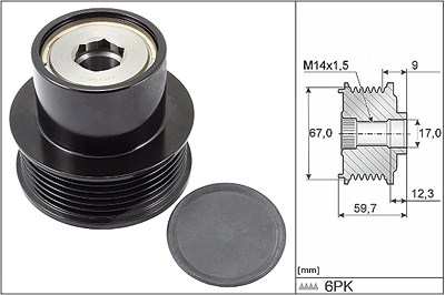 Schaeffler Ina Generatorfreilauf [Hersteller-Nr. 535028810] für Citroën, Peugeot, Toyota von Schaeffler INA