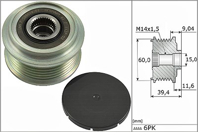 Schaeffler Ina Generatorfreilauf [Hersteller-Nr. 535027710] für Peugeot, Citroën, Toyota von Schaeffler INA