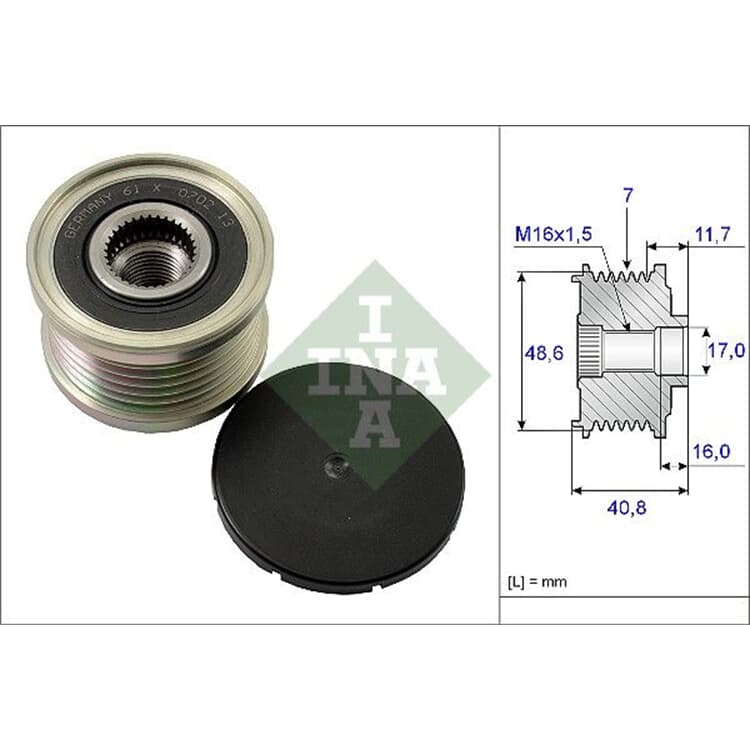 Ina Generatorfreilauf Dacia Fiat Mercedes Nissan Opel Renault von INA