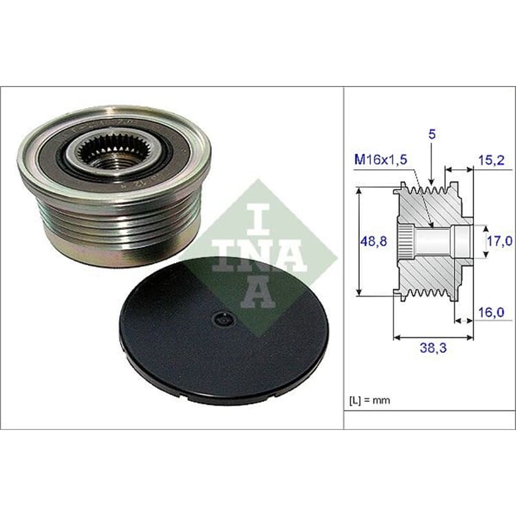 Ina Generatorfreilauf Dacia Mitsubishi Nissan Opel Renault Volvo von INA