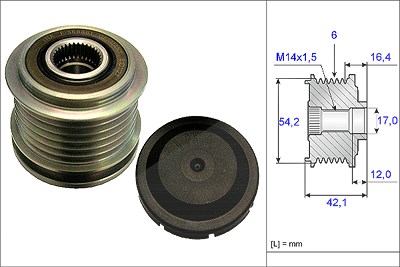 Schaeffler Ina Generatorfreilauf [Hersteller-Nr. 535018110] für Mazda, Lancia, Opel, Ford, Jeep, Alfa Romeo, Fiat, Dodge, Volvo von Schaeffler INA