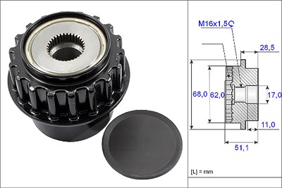 Schaeffler Ina Generatorfreilauf [Hersteller-Nr. 535017510] für Land Rover, Volvo von Schaeffler INA