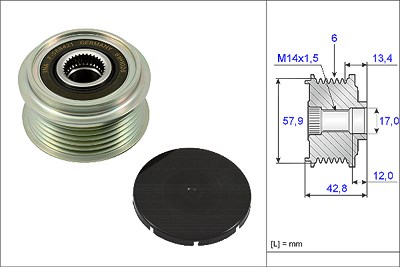 Schaeffler Ina Generatorfreilauf [Hersteller-Nr. 535024010] für Porsche, Subaru, Toyota von Schaeffler INA