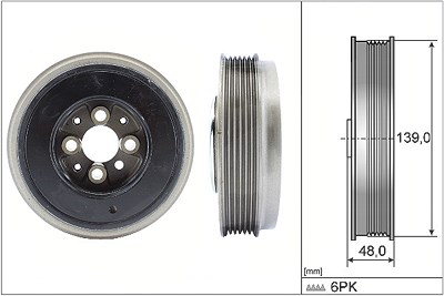 Schaeffler Ina Riemenscheibe, Kurbelwelle [Hersteller-Nr. 544006510] für Skoda, Audi, Ford, VW, Seat von Schaeffler INA