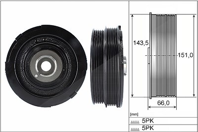 Schaeffler Ina Riemenscheibe, Kurbelwelle [Hersteller-Nr. 544006910] für BMW von Schaeffler INA