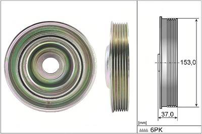 Schaeffler Ina Riemenscheibe, Kurbelwelle [Hersteller-Nr. 544009710] für Citroën, Ds, Fiat, Ford, Ford Usa, Lancia, Peugeot, Volvo von Schaeffler INA