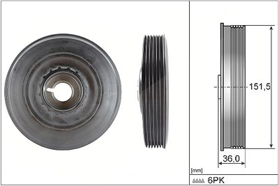 Schaeffler Ina Riemenscheibe, Kurbelwelle [Hersteller-Nr. 544009010] für Dacia, Infiniti, Lada, Mercedes-Benz, Nissan, Renault von Schaeffler INA